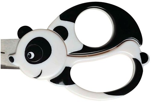 Creativ Company Kinderschere Panda Tiermotiv Edelstahl 13cm Basteln-3