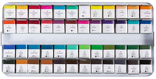 Creativ Company Aquarellfarben Set - 48 Farben in Metallbox-3
