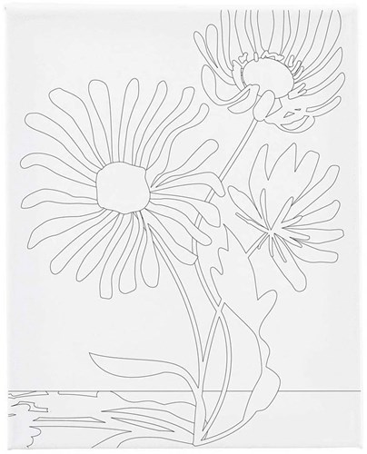 Creativ Company Mal-Canvas Blumen 24x30 cm - kreatives Spielzeug-2
