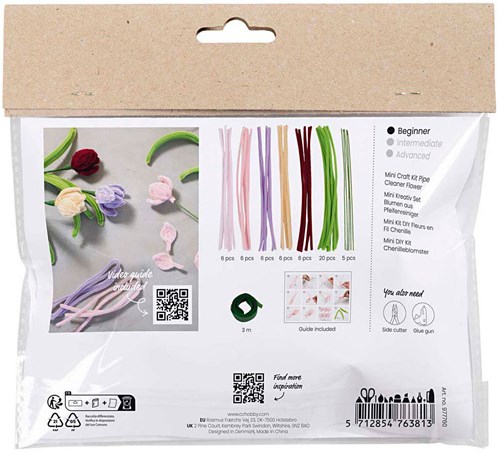 Creativ Company Bastelset Blumen Chenilledraht buntes Hobbyset-2
