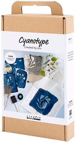 Creativ Company Cyanotypie Hobbyset Textil Blau - Kreatives Spielzeugset-2