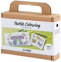 Creativ Company Bastelset Textil Dekorieren Schmetterlinge Pastellfarben - Kreativset-2
