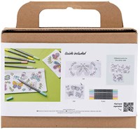 Creativ Company Bastelset Textil Dekorieren Schmetterlinge Pastellfarben - Kreativset-3