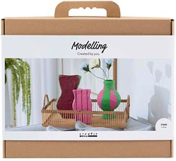 Creativ Company Bastelset Papiermaché Vasen DIY Set bunt kreativ