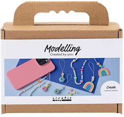 Creativ Company Bastelset Handy-Anhänger aus Knete bunt kreativ