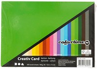Colortime Bastelkarton A6 300 Blatt farbiges Papier Multicolor-3