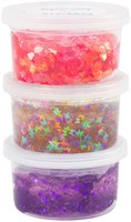 Creativ Company Modelliermasse Sequin Clay lila rosa 3x60g Basteln-2