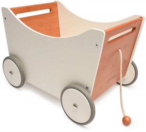 Kinderfeets 2-in-1 Spielzeugkiste aus Holz weiß