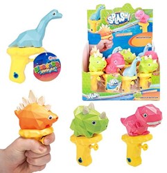 Toi-Toys Wasserpistole Dino geblockt - buntes Outdoor-Spielzeug für Kinder