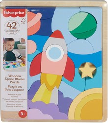 Fisher-Price Holzformenpuzzle Weltraum - Lernspielzeug für Kinder