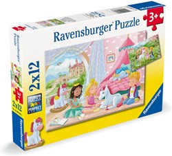 Ravensburger Kinderpuzzle Prince & Princess - 2x12 Teile - Karton - Fantasie