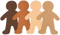Colorations - Große Menschenformen Bastelset aus Karton 24 Stück multikulturell
