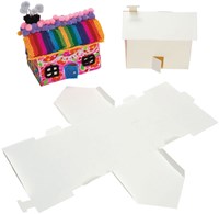 Colorations 3D Papier Bastelhäuser Set - 20 Stück kreatives Spielzeug-2