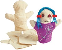 Colorations Bastelset Handpuppen - eigene Puppen gestalten, 12 Stück-2