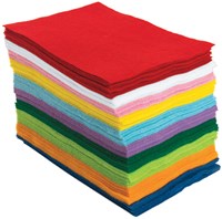 Colorations Filz Bastelset - 100 Blätter in 10 Farben für kreativen Spaß
