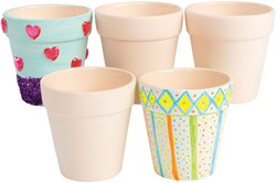 Colorations Keramik Blumentopf Bastelset - Gestalte deine eigenen Pflanzgefäße - Set mit 12 Stück