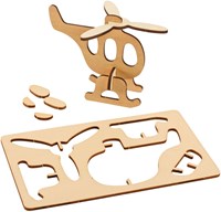 Colorations Holz-Bausatz 3D Fahrzeuge Set von 4 Spielzeug-3