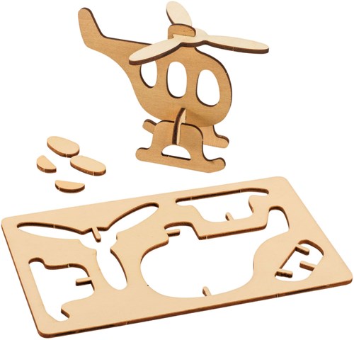 Colorations Holz-Bausatz 3D Fahrzeuge Set von 4 Spielzeug-3