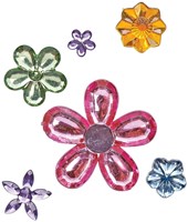 Colorations - Bunte Blumen Strasssteine Bastelset 300 Stück Mehrfarbig-3