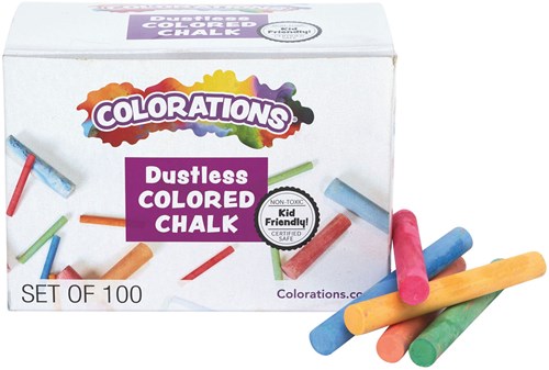 Colorations farbige staubfreie Kreide - 100 Stück Schulkreide-2
