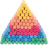 Colorations farbige staubfreie Kreide - 100 Stück Schulkreide