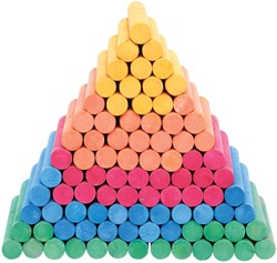 Colorations farbige staubfreie Kreide - 100 Stück Schulkreide
