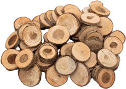Colorations Holzscheiben Bastelmaterial 3-5cm 1kg natur