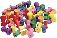 Colorations Holzspulen Spielzeug Set - 50 Stück Bastelspaß für Kinder