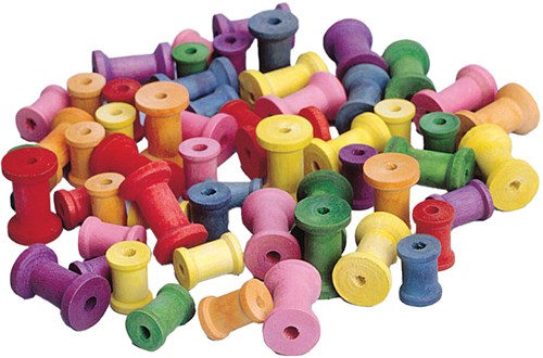 Colorations Holzspulen Spielzeug Set - 50 Stück Bastelspaß für Kinder