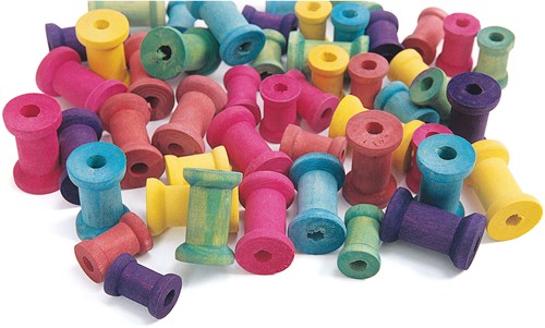 Colorations Holzspulen Spielzeug Set - 50 Stück Bastelspaß für Kinder-2