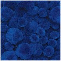 Colorations Pompons blau Bastelmaterial 100 Stück - kreatives Spielzeug-3