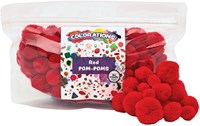Colorations Pompons rot Bastelmaterial 100 Stück - kreative Hobby