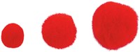 Colorations Pompons rot Bastelmaterial 100 Stück - kreative Hobby-2