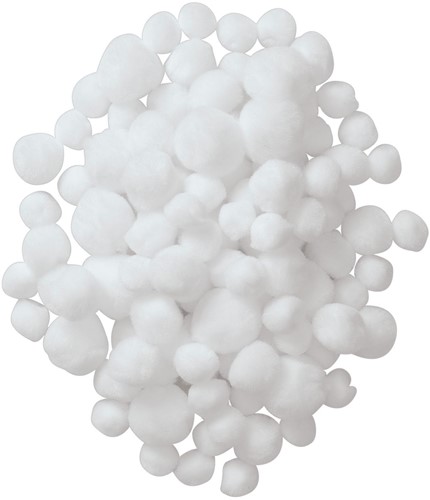 Colorations - Pom Poms Wit, 100st.-2