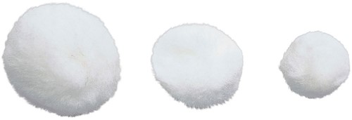 Colorations - Pom Poms Wit, 100st.-3