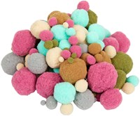 Colorations - Bastel Pom Poms natürliche Töne und Farben 300 Stück-2