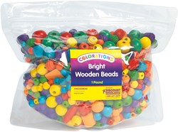 Colorations Holzperlen Bastelset - bunte Perlen 450 Gramm