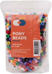 Colorations Pony Perlen Set 1000 Stück bunte Kunststoffperlen