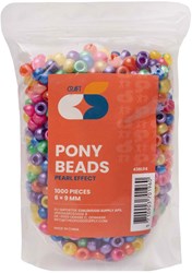 Colorations Pony Perlen Perlmutt-Effekt 1000 Stück Bastelset Mehrfarbig