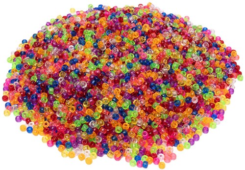 Colorations Pony Perlen Spielzeug transparent 4 x 6 mm 500 g bunte Farben-2