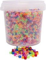 Colorations Pony Perlen Spielzeug transparent 4 x 6 mm 500 g bunte Farben-3