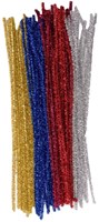 Colorations Glitzer Chenilledraht Bastelset - 50 Stück bunte Farben