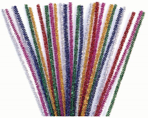 Colorations Glitzer Chenilledraht Bastelset - 50 Stück bunte Farben-3