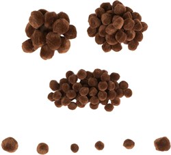 Colorations Bastel Pompons braun 100 Stück für Kinder