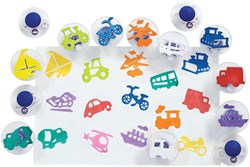 Colorations Stempelset Spielzeug - Easy Grip Verkehrs-Stempel 14 Stück