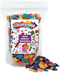 Colorations Holz Mosaik Bastelsteine 1000 Stück buntes Spielzeug