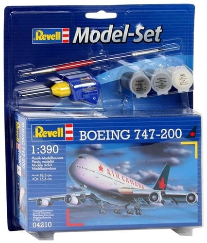 Revell Boeing 747-200 Modellbau Flugzeug Set Maßstab 1:390 komplett-3