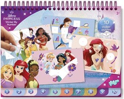 Totum Disney Princess Stickerbuch - Lernspaß mit Malvorlagen für unterwegs