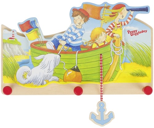 Goki Garderobe Peggy Diggledey Holz Wanddeko 3 Haken Kinderzimmer