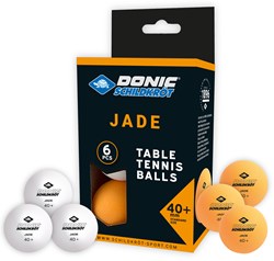 Schildkröt Tischtennisbälle Jade Poly 40+ Set 6 Stück weiß orange